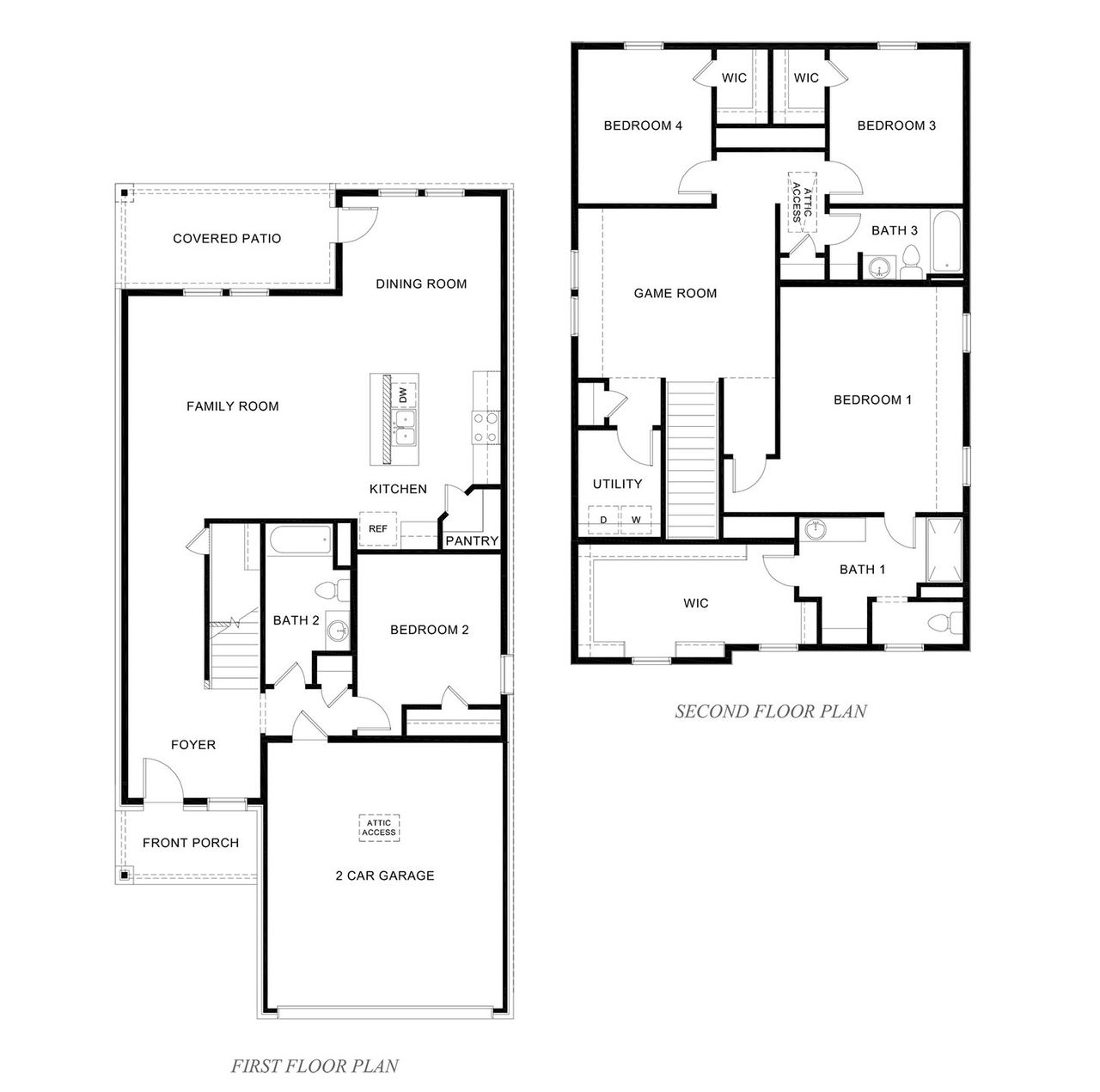 2D floor plan layout for the Nicole by D.R. Horton in Winchester Crossing, Princeton, TX (Image 2). 2D floor plan layout for the Nicole by D.R. Horton in Winchester Crossing, Princeton, TX (Image 2).