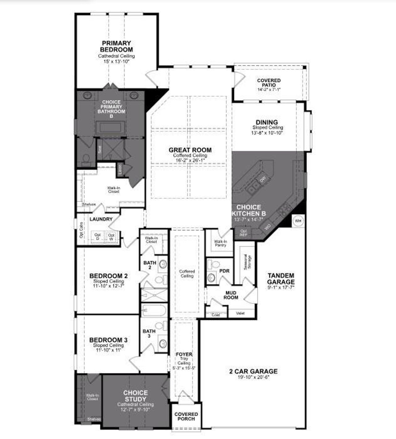 2D floor plan layout of this home in Valencia, Manvel, TX (Image 2).