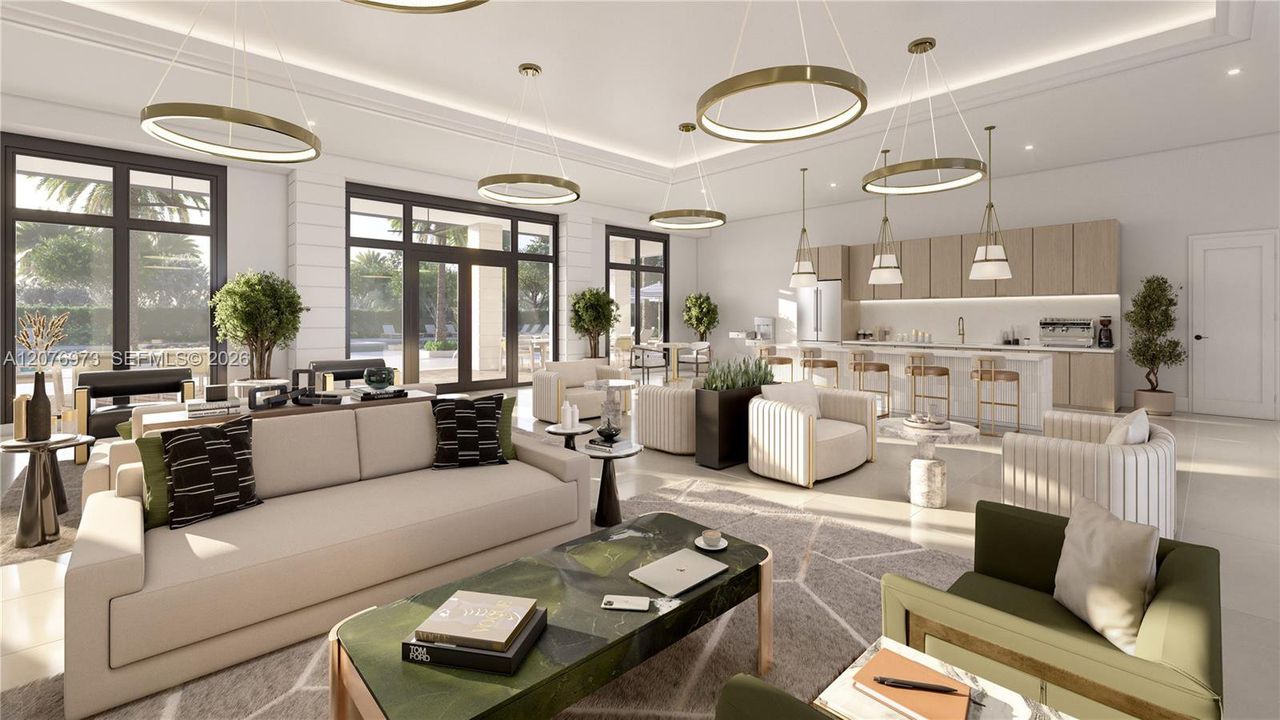 Furnished interior view inside a new home in , Miami (Image 2).