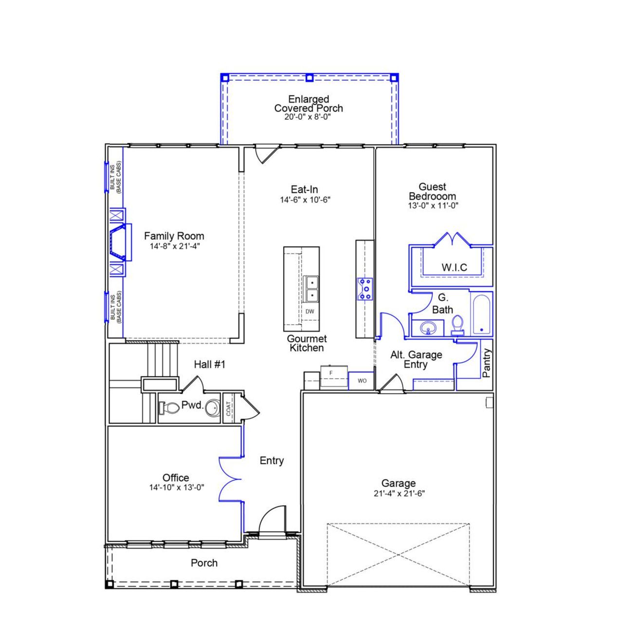2D floor plan layout of this home in Meadow Valley, High Point, NC (Image 2).