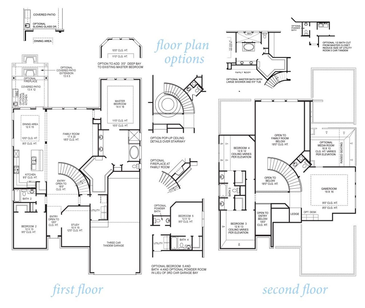 2D floor plan layout for the Meadowlark 3467 by J. Patrick Homes in Colton, Montgomery, TX (Image 2).