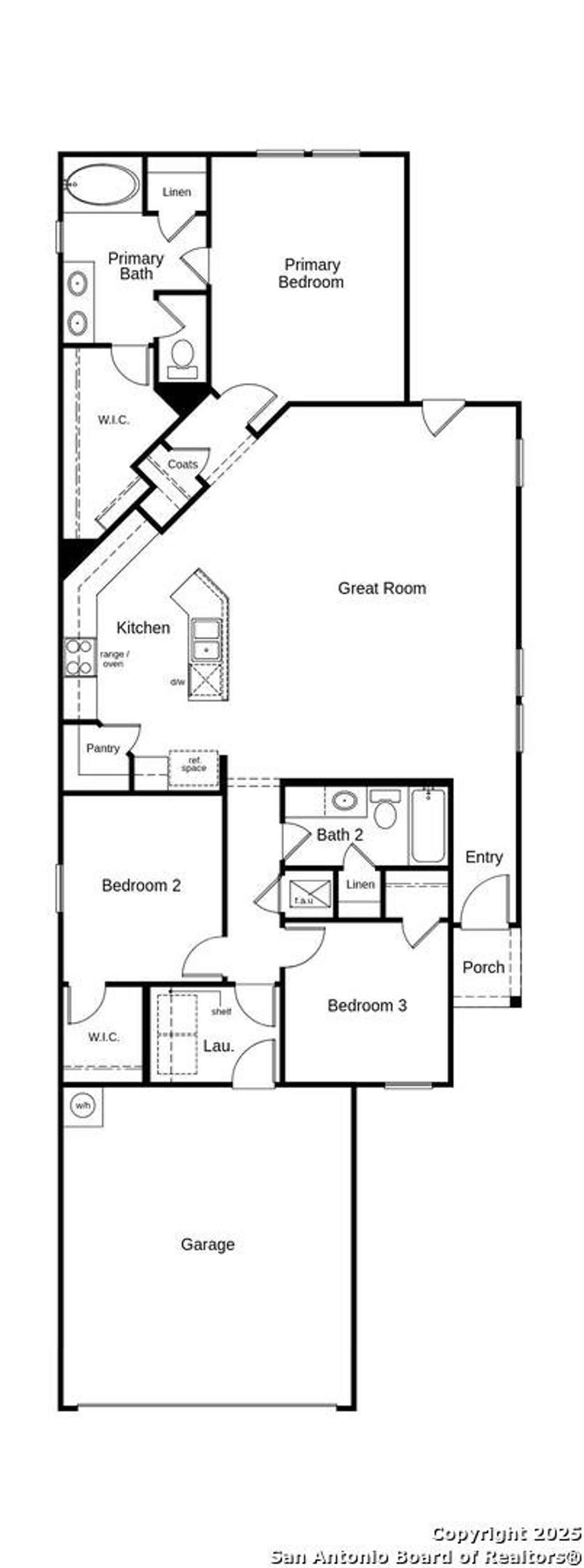 2D floor plan layout of this home in Preserve at Culebra - Heritage Collection, San Antonio, TX (Image 2).