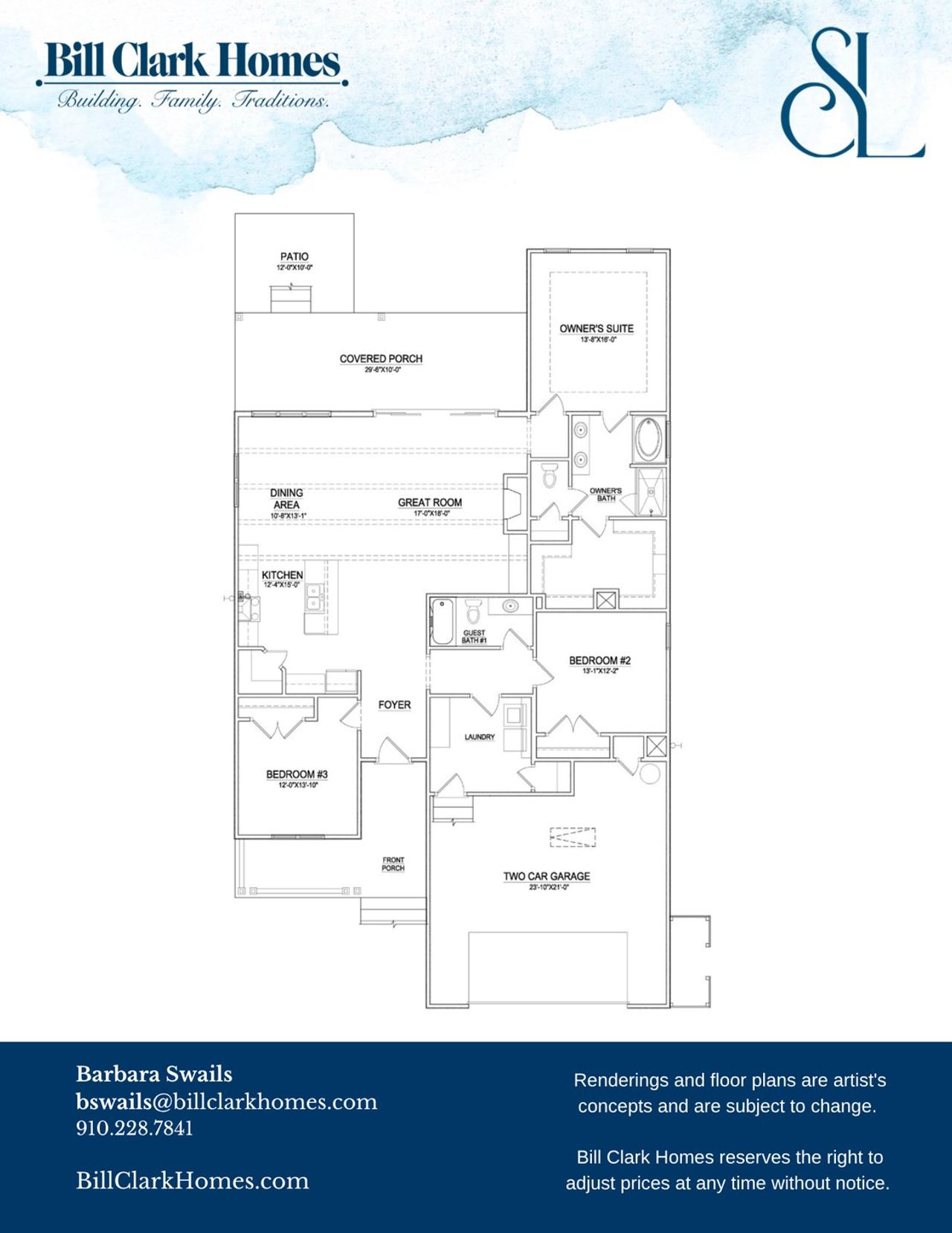 2D floor plan layout of this home in Sidbury Landing, Wilmington, NC (Image 2). 2D floor plan layout of this home in Sidbury Landing, Wilmington, NC (Image 2).