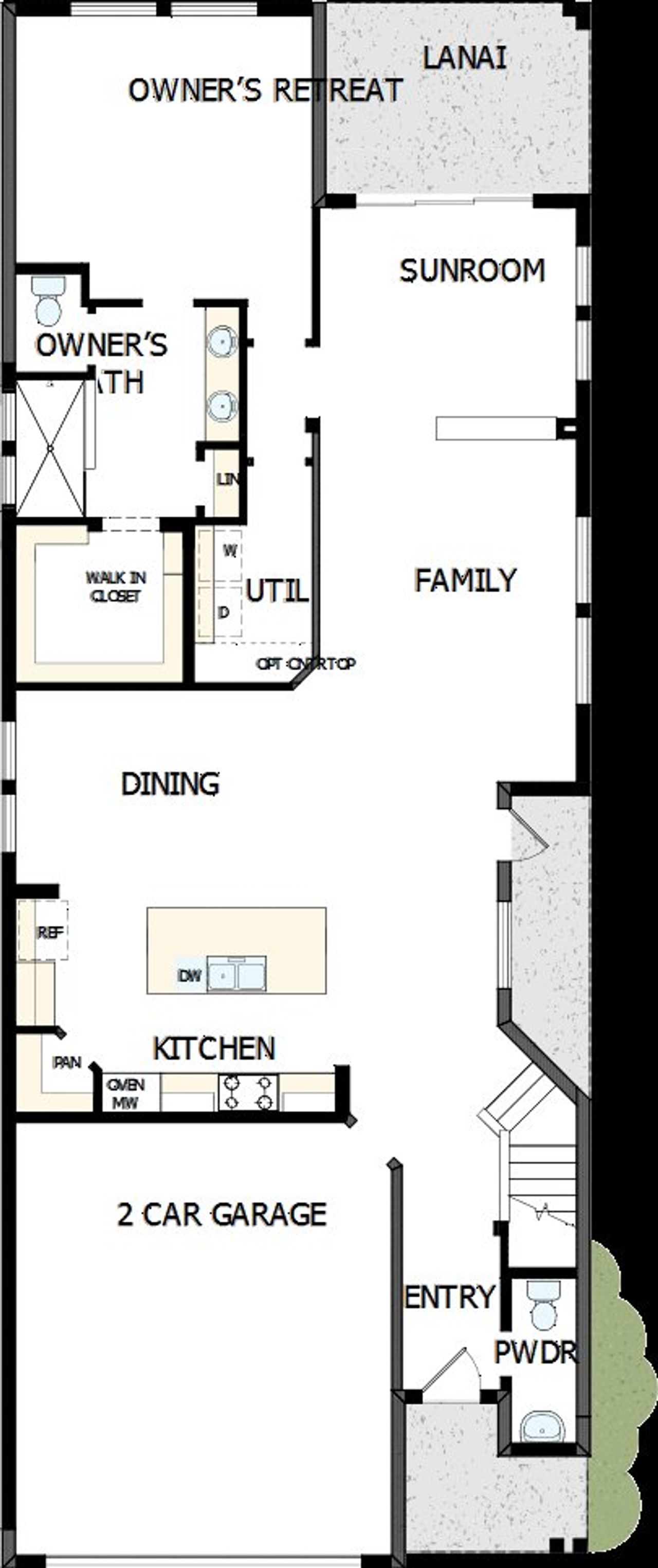 2D floor plan layout of this home in Chapel Crossings - Garden Series, Wesley Chapel, FL (Image 2).