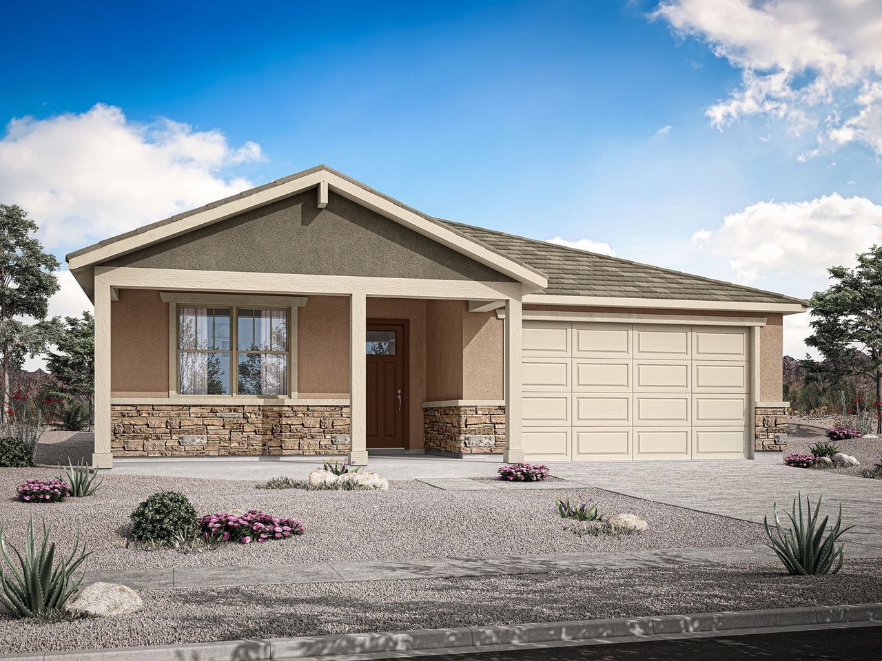 Representative exterior photo of a completed home built from the Azure by Mattamy Homes in Rosewood Heights, San Tan Valley, AZ (Image 2).