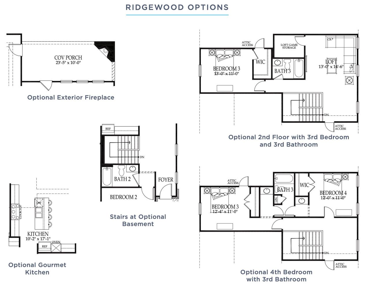 2D floor plan layout for the The Ridgewood by Southwyck Homes in Cooks Farm, Woodstock, GA (Image 2). 2D floor plan layout for the The Ridgewood by Southwyck Homes in Cooks Farm, Woodstock, GA (Image 2).