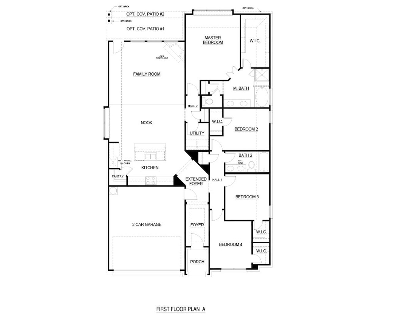 2D floor plan layout for the Concept 1937 by Landsea Homes in El Dorado, Granbury, TX (Image 2).