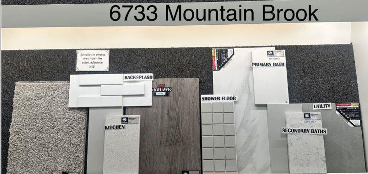 Sample of building materials used in homes in Legacy, League City (Image 2).