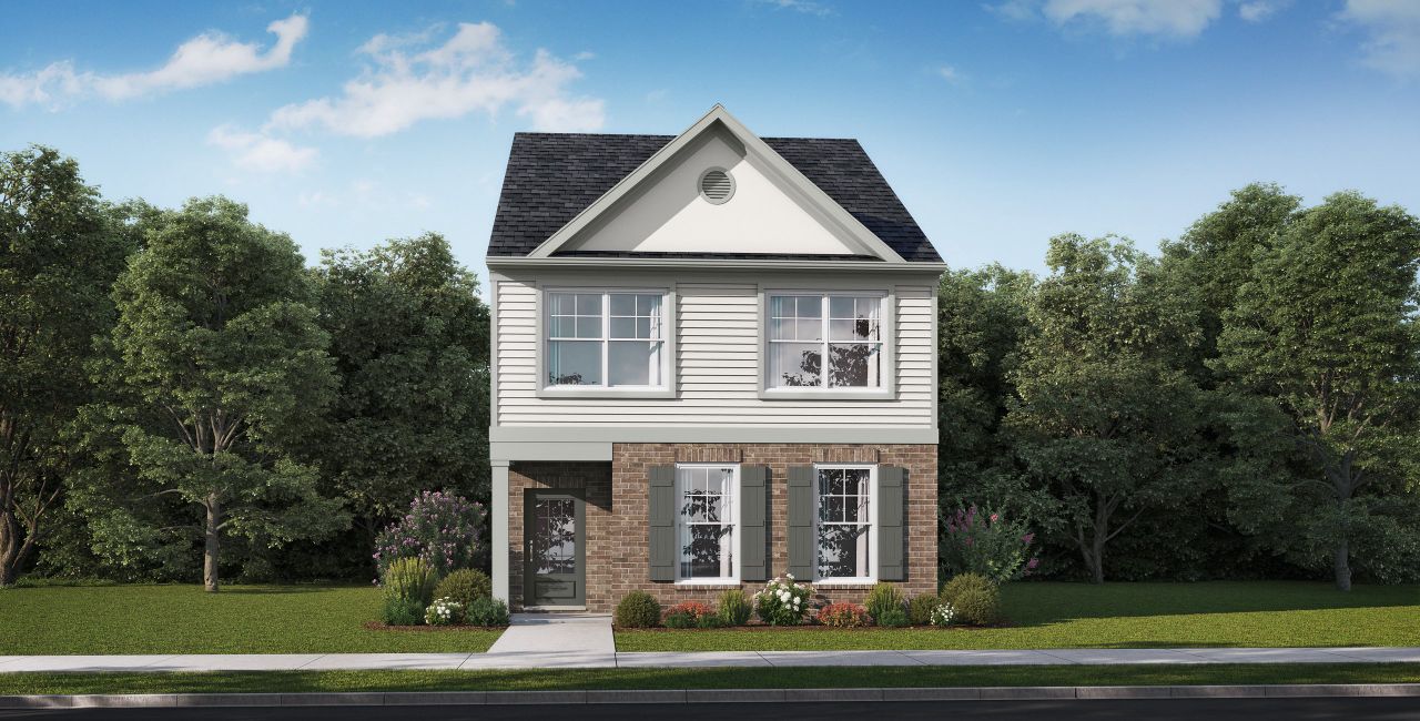 Representative exterior photo of a completed home built from the Appling by McKinley Homes in Mulberry Summit, Flowery Branch, GA (Image 2). Representative exterior photo of a completed home built from the Appling by McKinley Homes in Mulberry Summit, Flowery Branch, GA (Image 2).