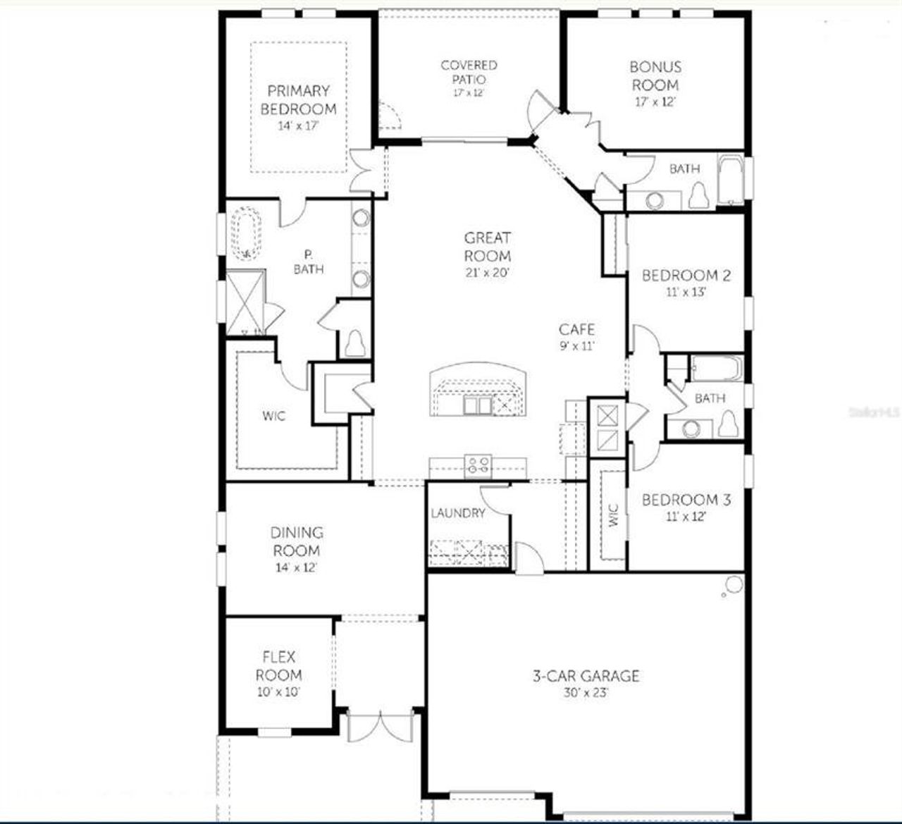 2D floor plan layout of this home in Creekside Run at Babcock Ranch, Punta Gorda, FL (Image 2). 2D floor plan layout of this home in Creekside Run at Babcock Ranch, Punta Gorda, FL (Image 2).