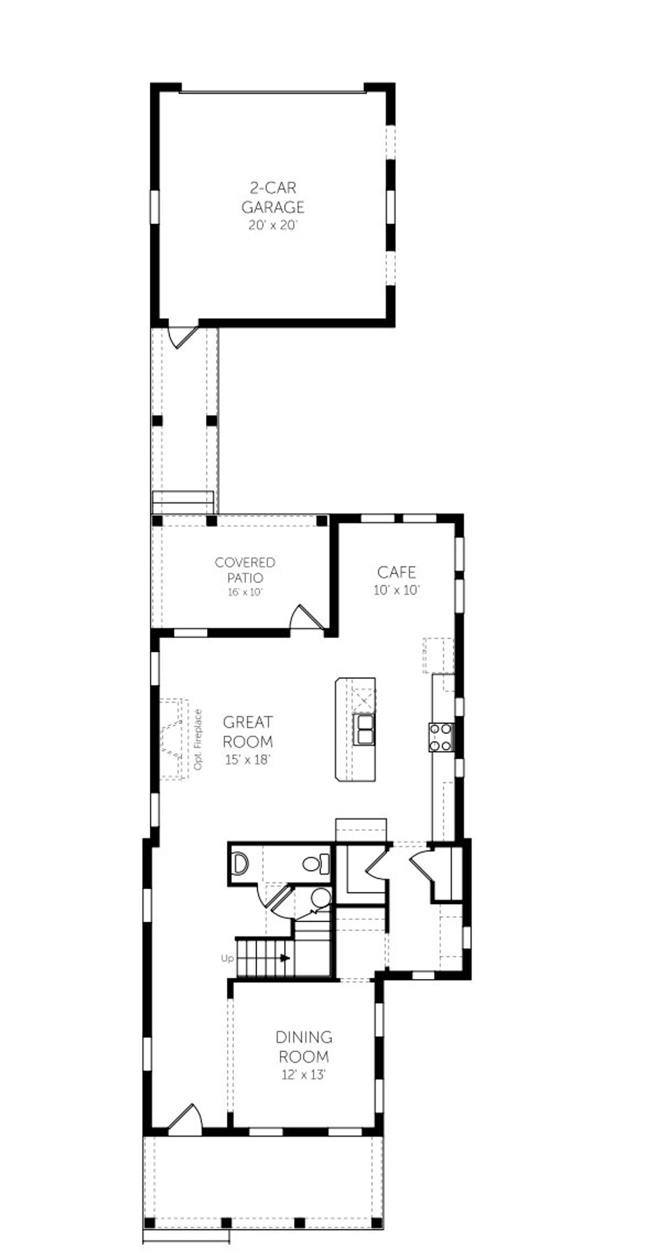 2D floor plan layout for the Wilmington - 40' Homesites by Dream Finders Homes in Laureate Park, Orlando, FL (Image 2). 2D floor plan layout for the Wilmington - 40' Homesites by Dream Finders Homes in Laureate Park, Orlando, FL (Image 2).