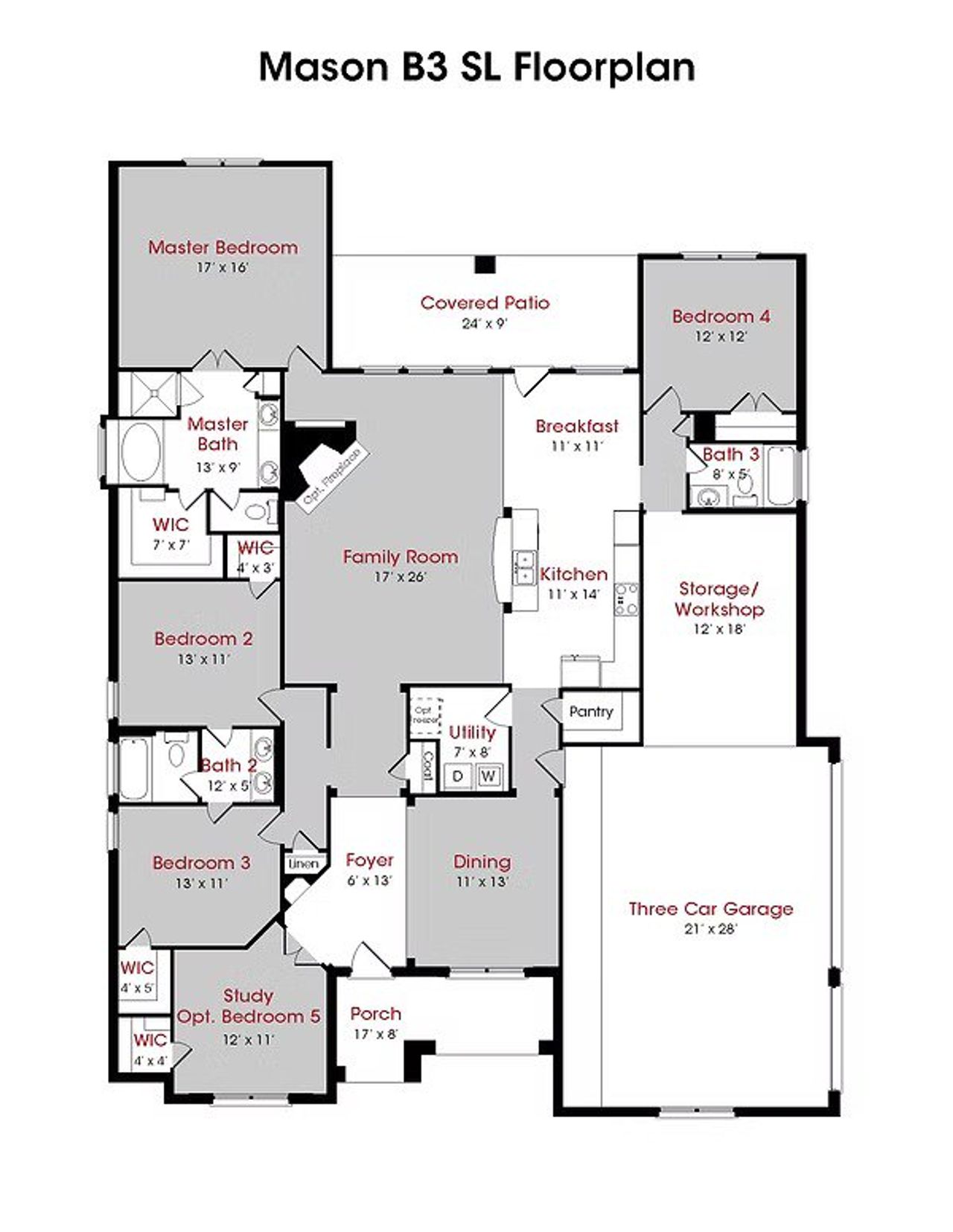 2D floor plan layout of this home in Deer Pines, Conroe, TX (Image 2). 2D floor plan layout of this home in Deer Pines, Conroe, TX (Image 2).