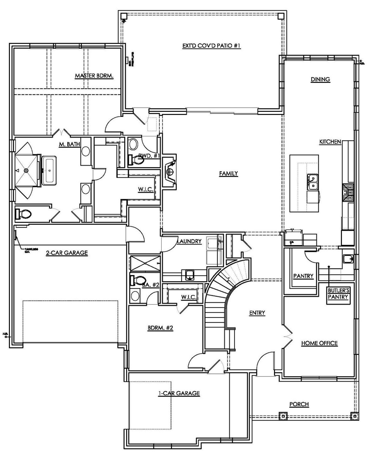 2D floor plan layout of this home in Riverstone, Georgetown, TX (Image 2).