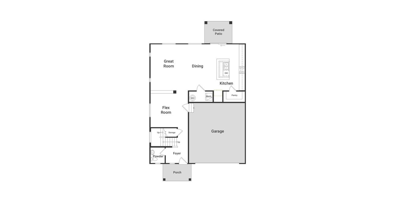 2D floor plan layout of this home in Moonlight, Maricopa, AZ (Image 2).