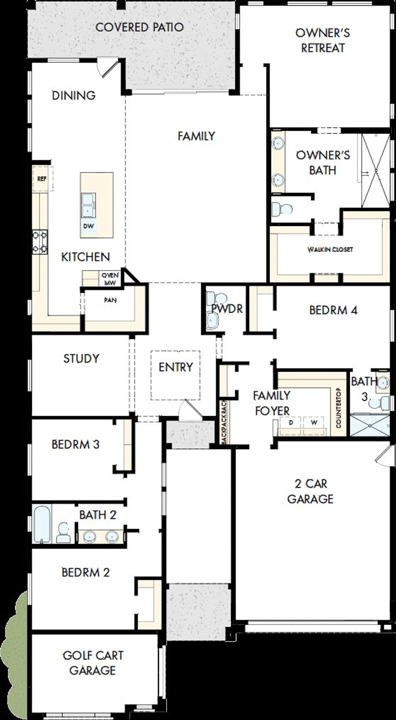 2D floor plan layout of this home in Skyline at Verrado Regent Hills, Buckeye, AZ (Image 2). 2D floor plan layout of this home in Skyline at Verrado Regent Hills, Buckeye, AZ (Image 2).