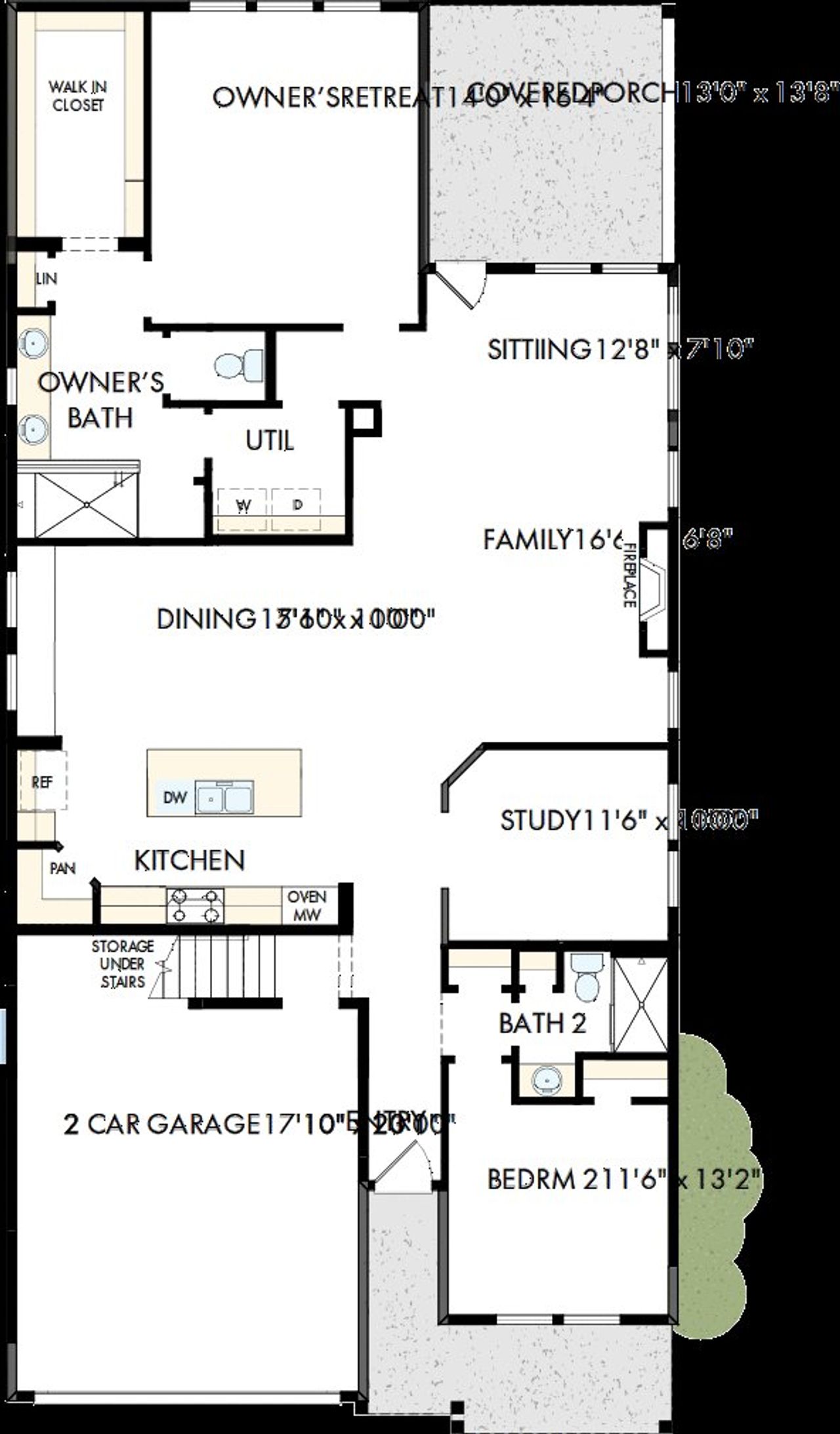 2D floor plan layout of this home in Encore at Streamside - Classic Series, Waxhaw, NC (Image 2).