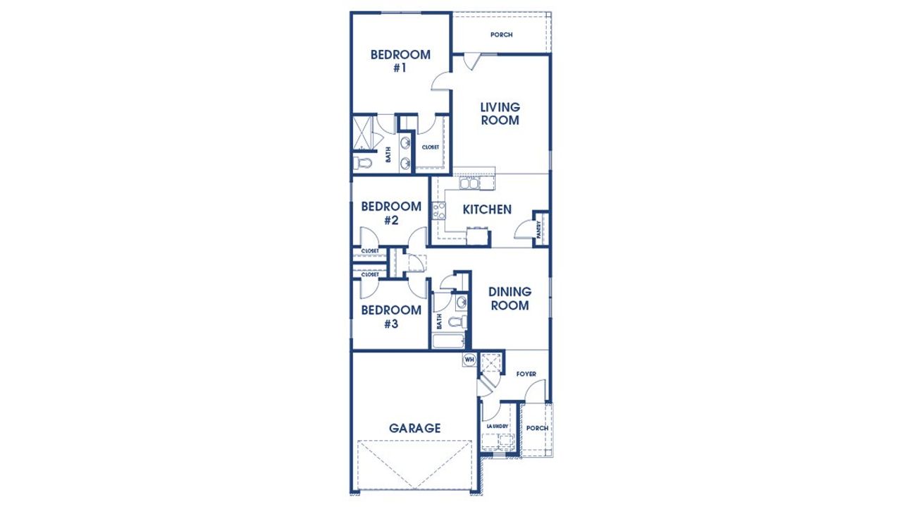 2D floor plan layout of this home in Captain's Corner, Grovetown, GA (Image 2).