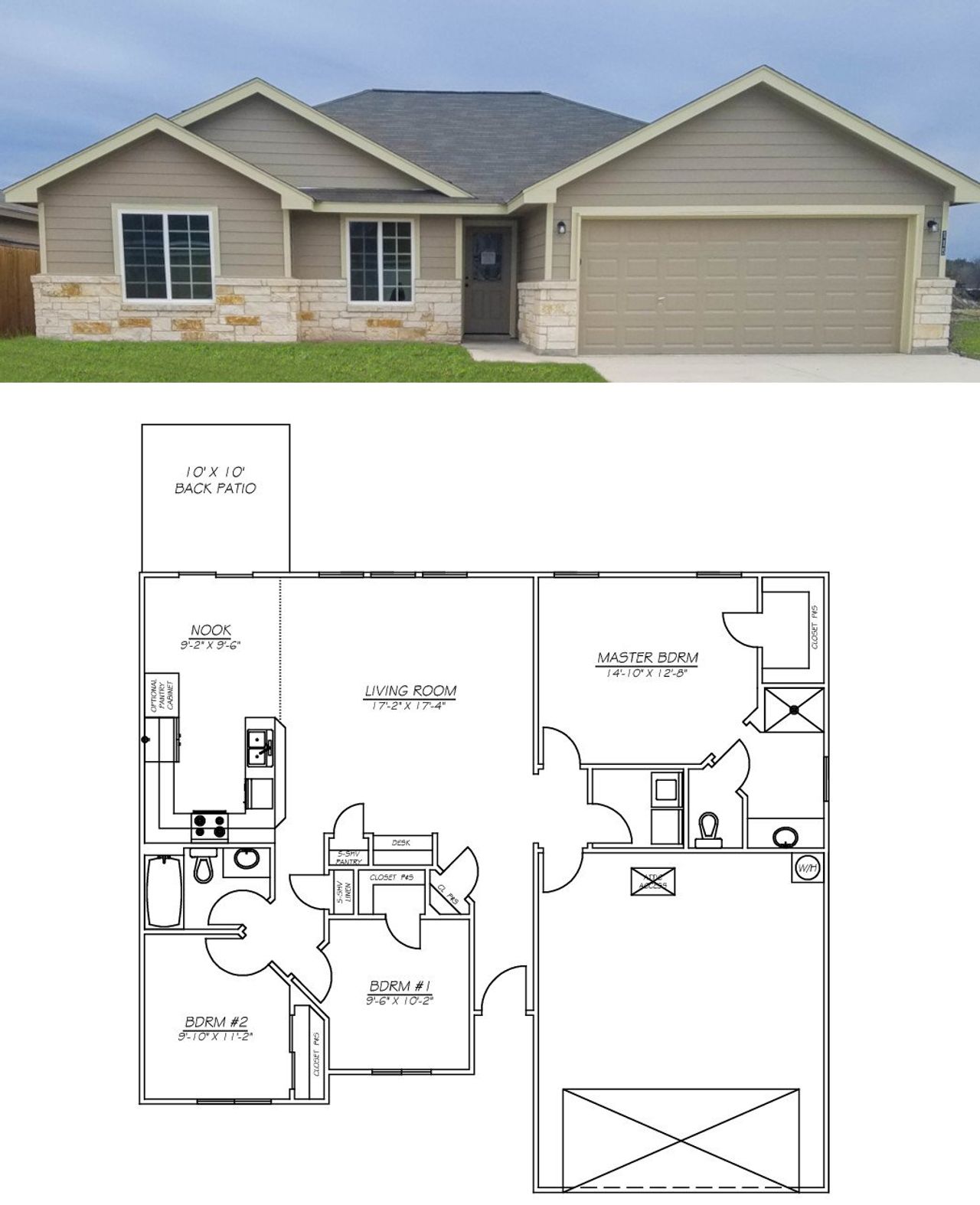 Image 2 representing the 1302 by Olin Johnson Homes in Marion Park, Marion, TX. Image 2 representing the 1302 by Olin Johnson Homes in Marion Park, Marion, TX.