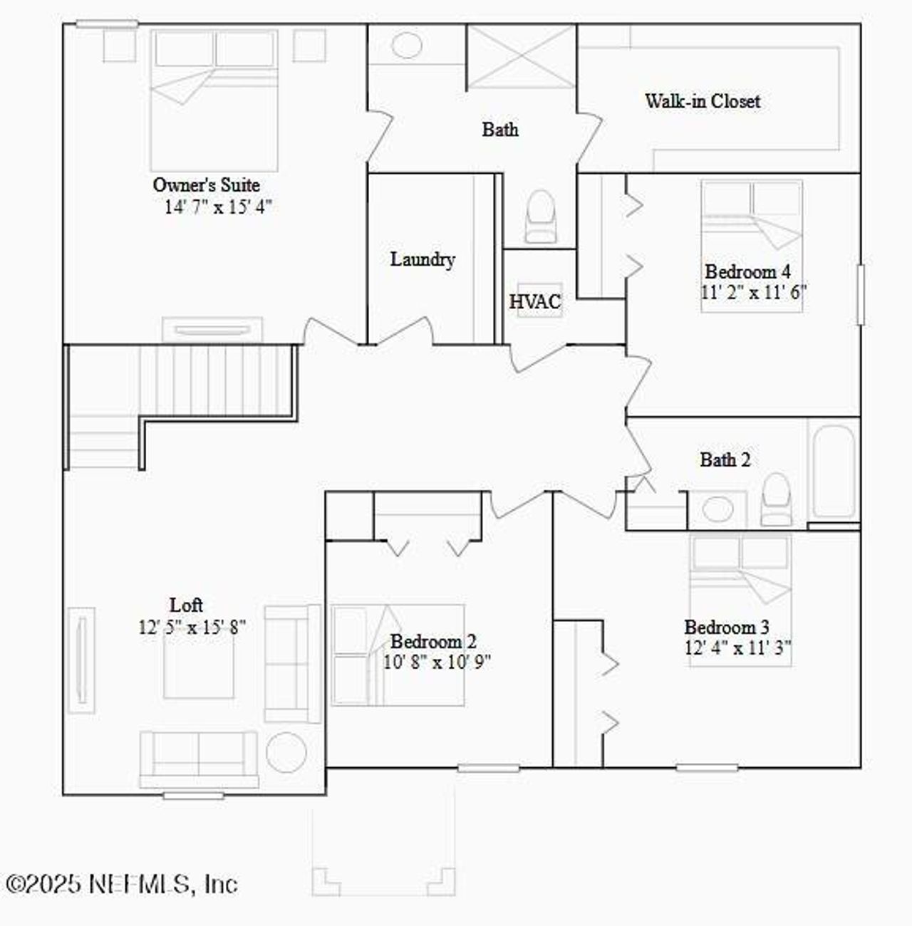 2D floor plan layout of this home in Kings Preserve, Jacksonville, FL (Image 2). 2D floor plan layout of this home in Kings Preserve, Jacksonville, FL (Image 2).