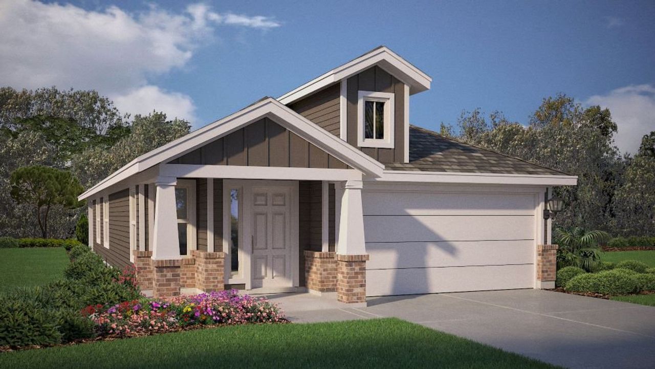 Representative exterior photo of a completed home built from the Sika by D.R. Horton in Deer Meadows, Odessa, TX (Image 2).