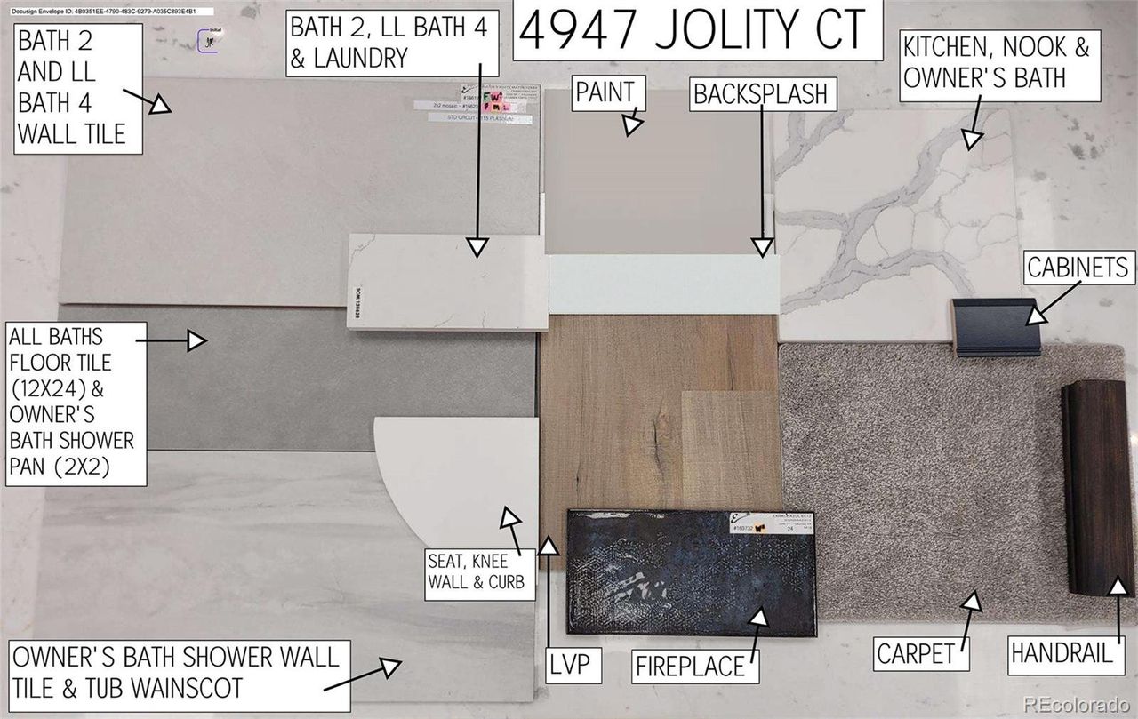 Sample of building materials used in homes in Montaine, Castle Rock (Image 2).