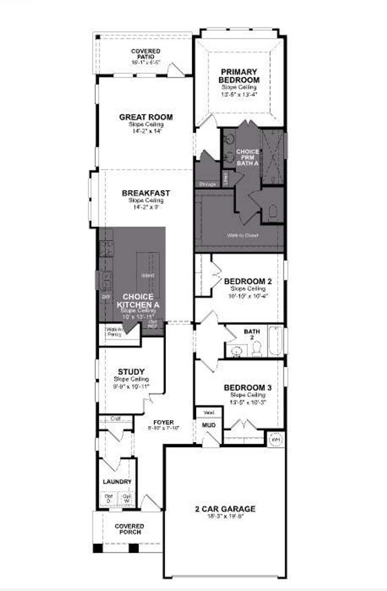 2D floor plan layout of this home in Jubilee, Hockley, TX (Image 2).