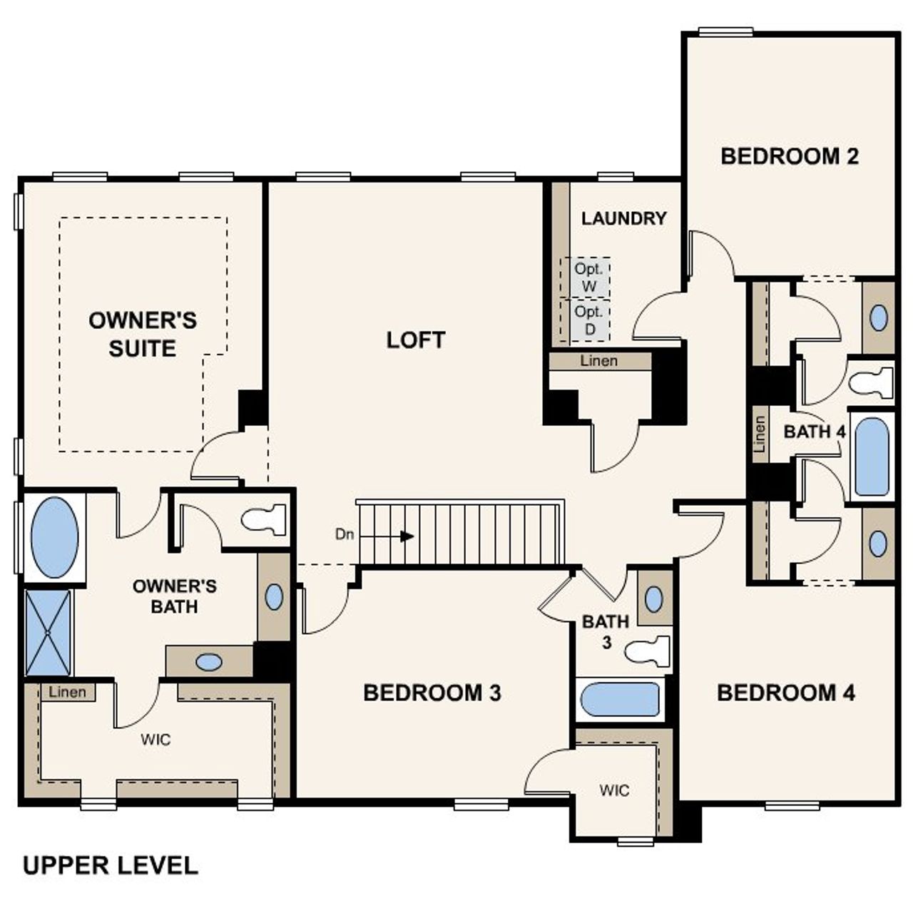 2D floor plan layout of this home in Ellorie Estates, Dawsonville, GA (Image 2).