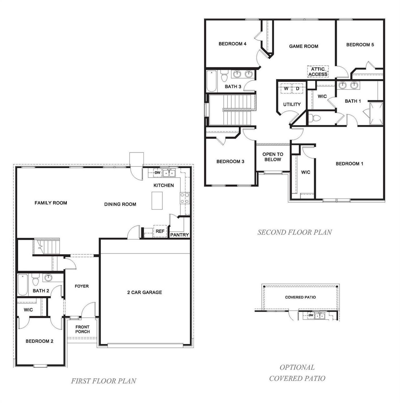 2D floor plan layout of this home in Highland Village, Nome, TX (Image 2).