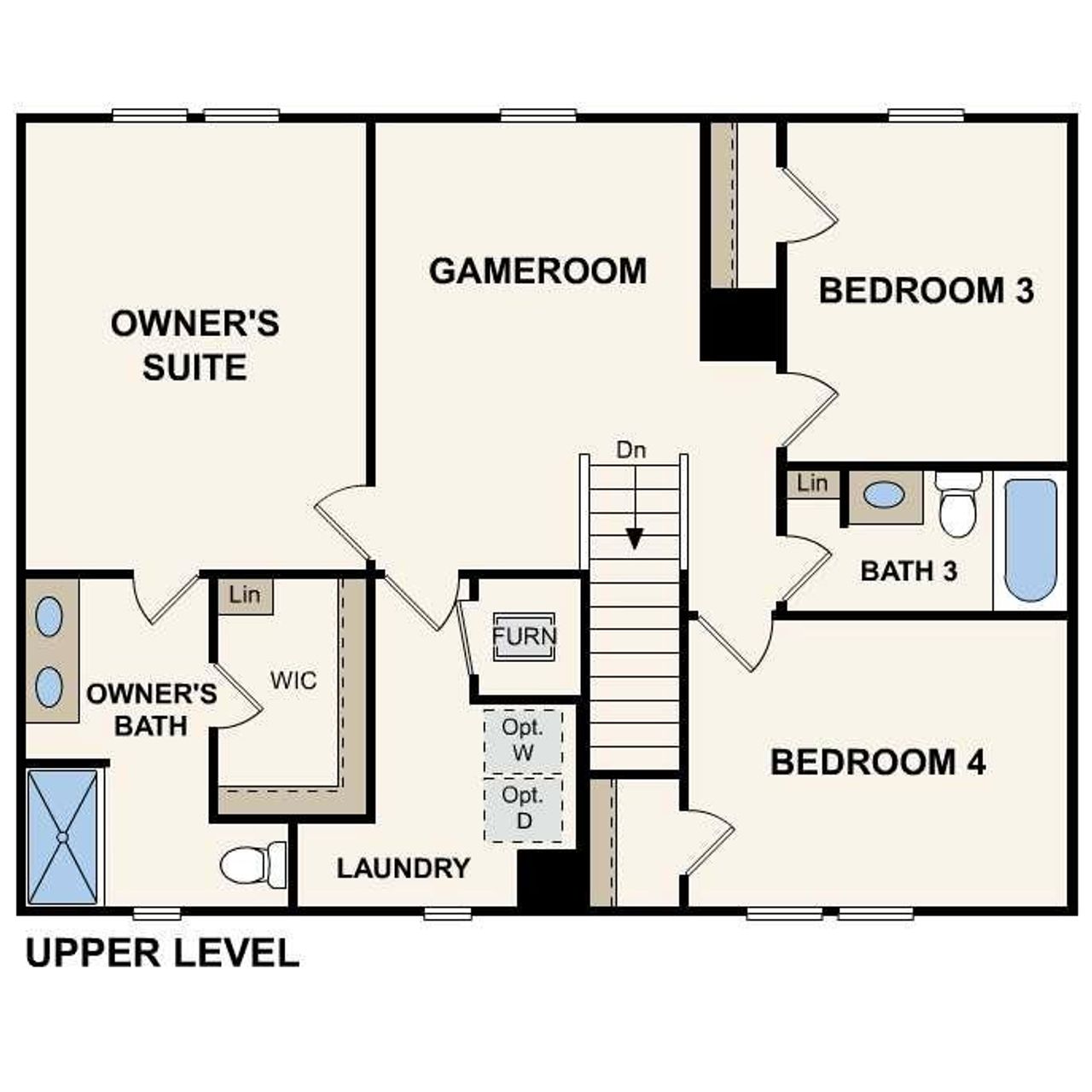 2D floor plan layout of this home in Pinehurst, Dublin, GA (Image 2).