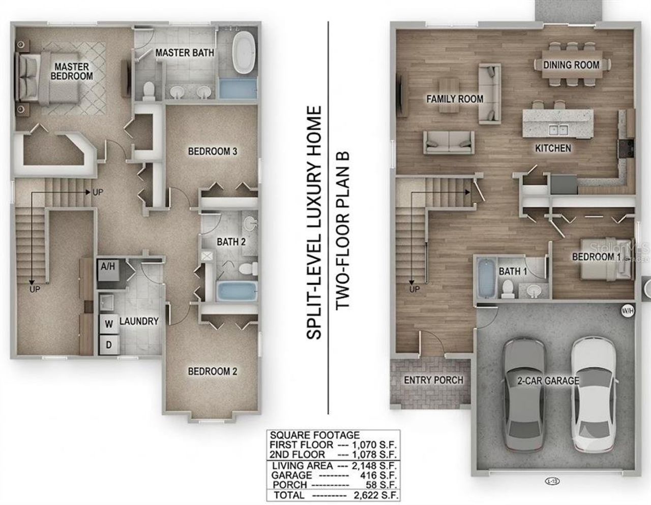 2D floor plan layout of this home in , Tampa, FL (Image 2).