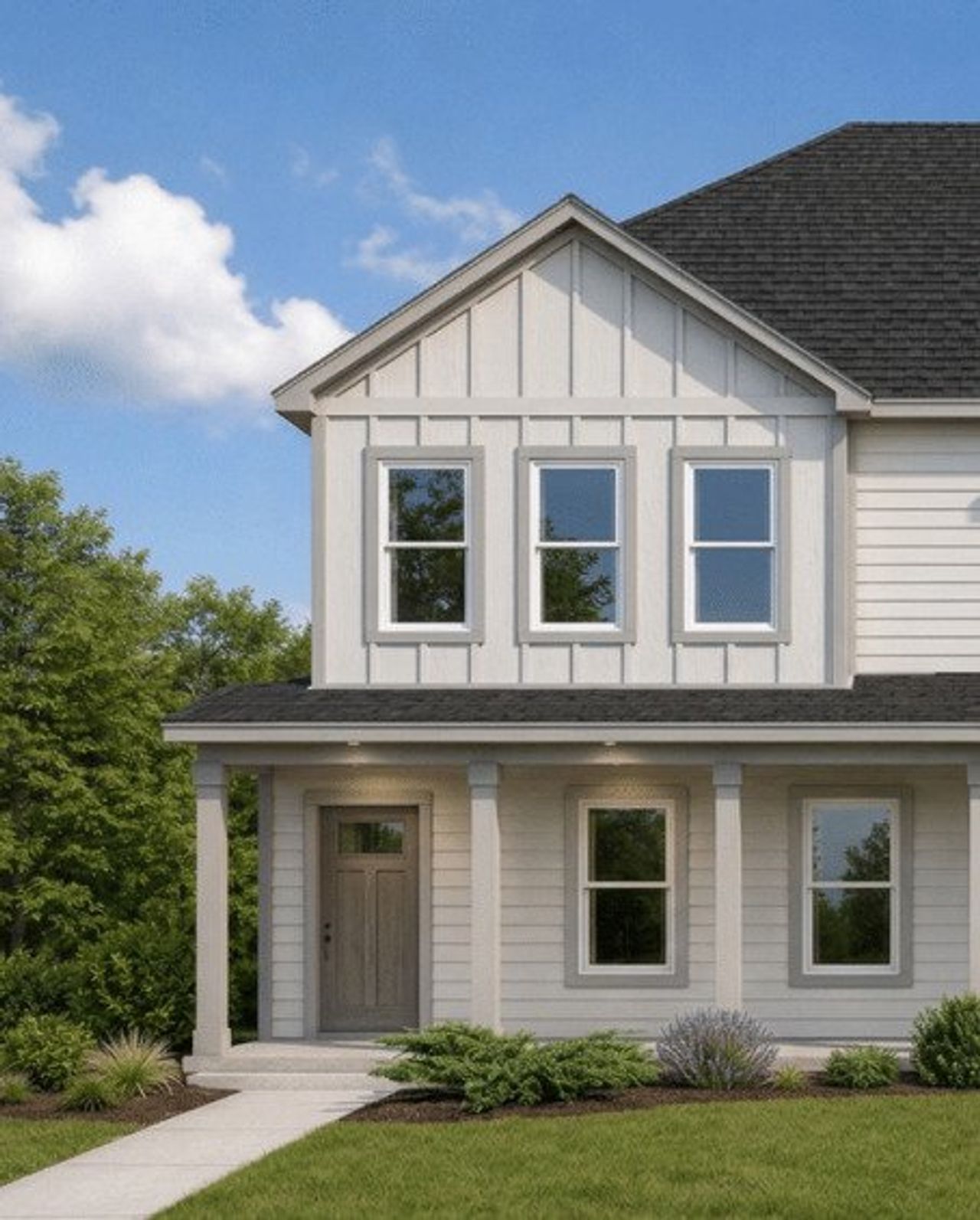Front exterior of a new home in Charlotte New Homes, Charlotte, NC, highlighting curb appeal (Image 2).
