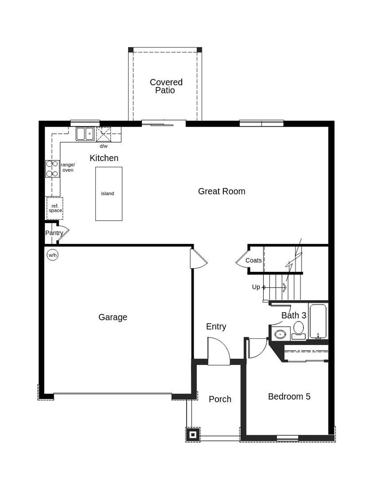 2D floor plan layout of this home in Reserve at Forest Lake II, Lake Wales, FL (Image 2).