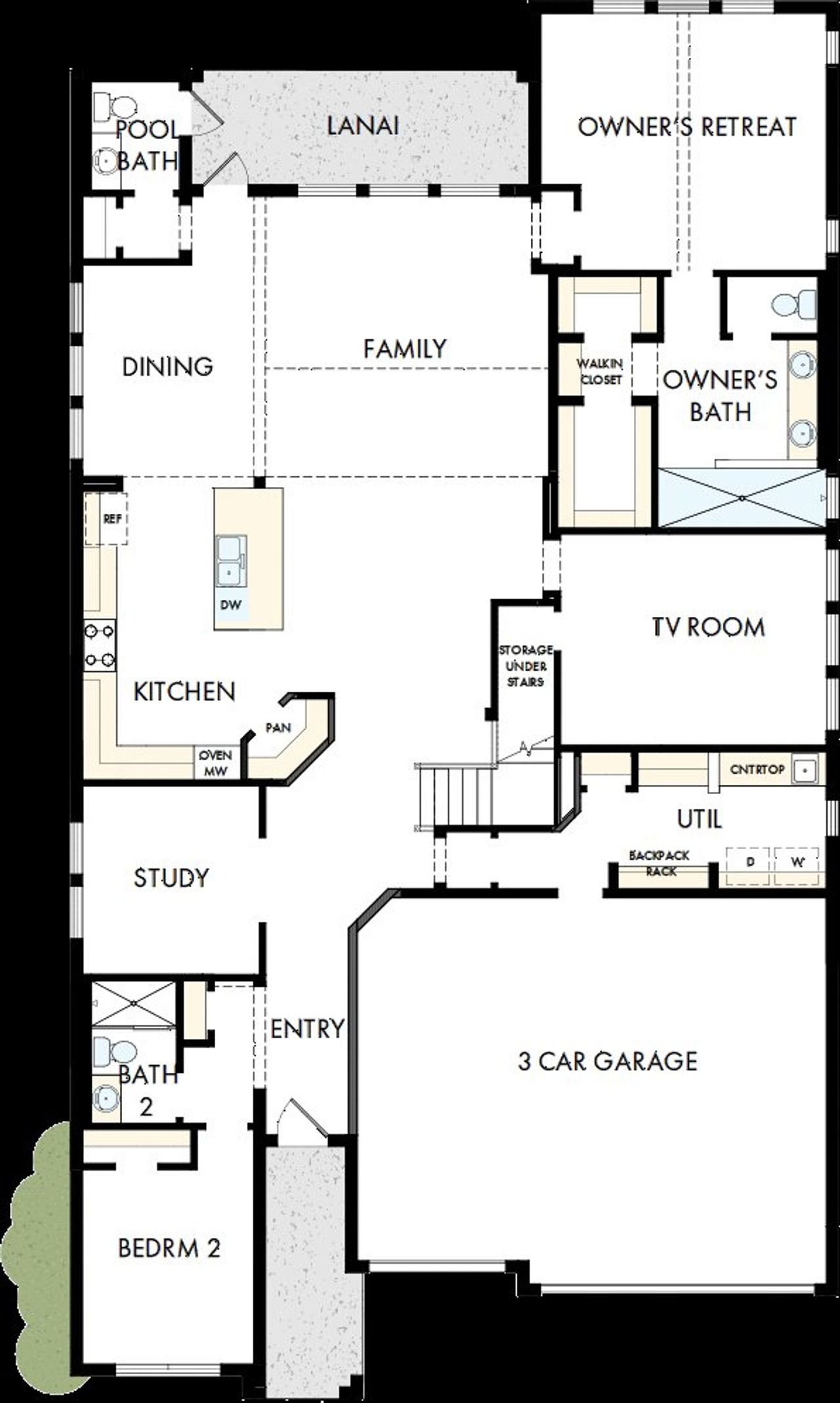 2D floor plan layout of this home in Soleta at Starkey Ranch – Executive Series, Odessa, FL (Image 2).
