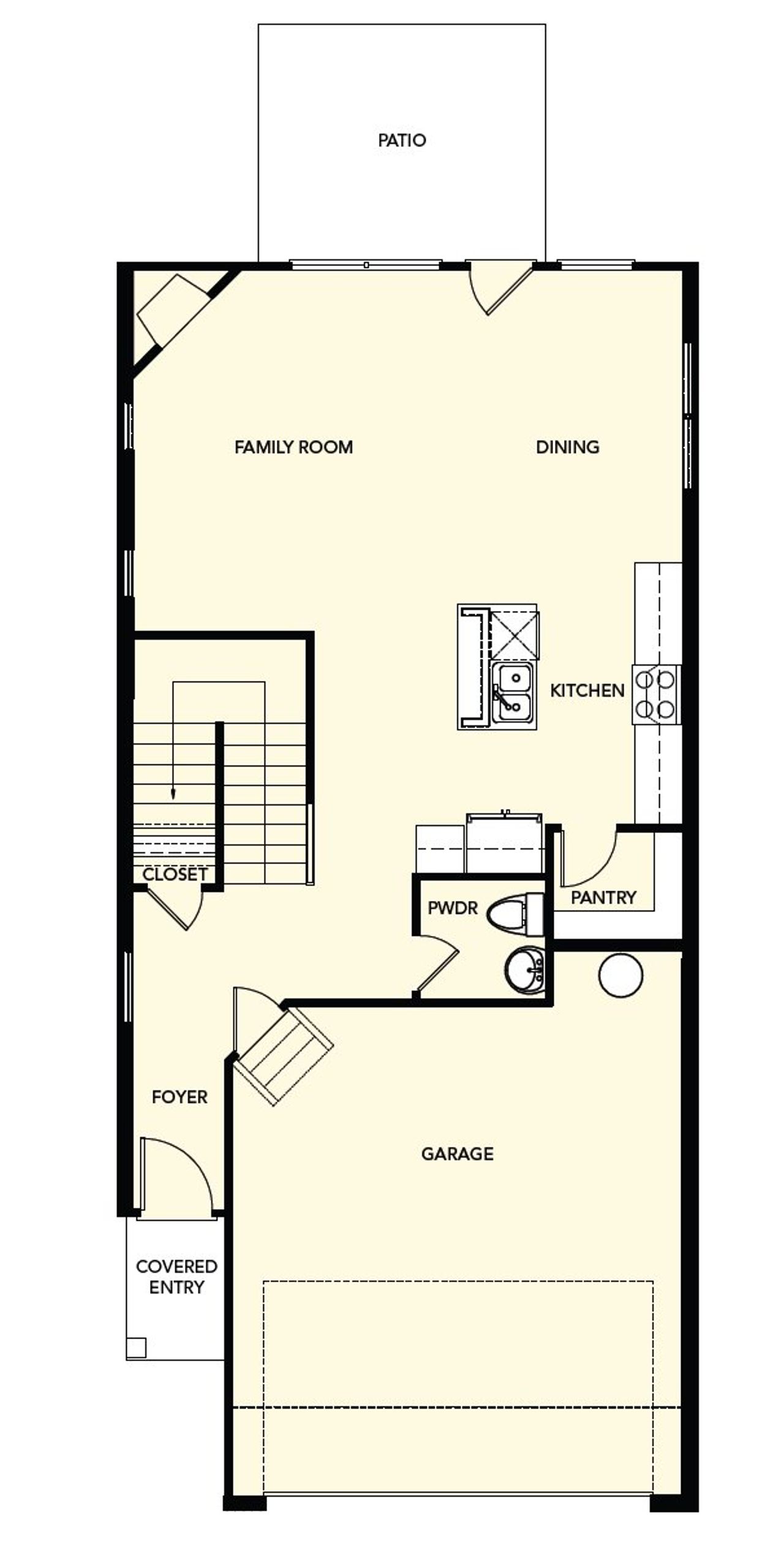 2D floor plan layout of this home in Somerset at Riverbrook, Gainesville, GA (Image 2).