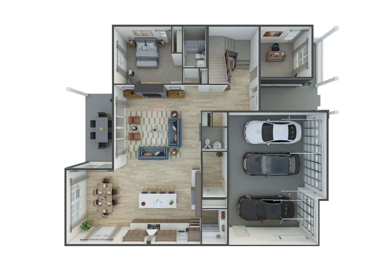 2D floor plan layout for the 5015 by Tri Pointe Homes in The Aurora Highlands, Aurora, CO (Image 2).