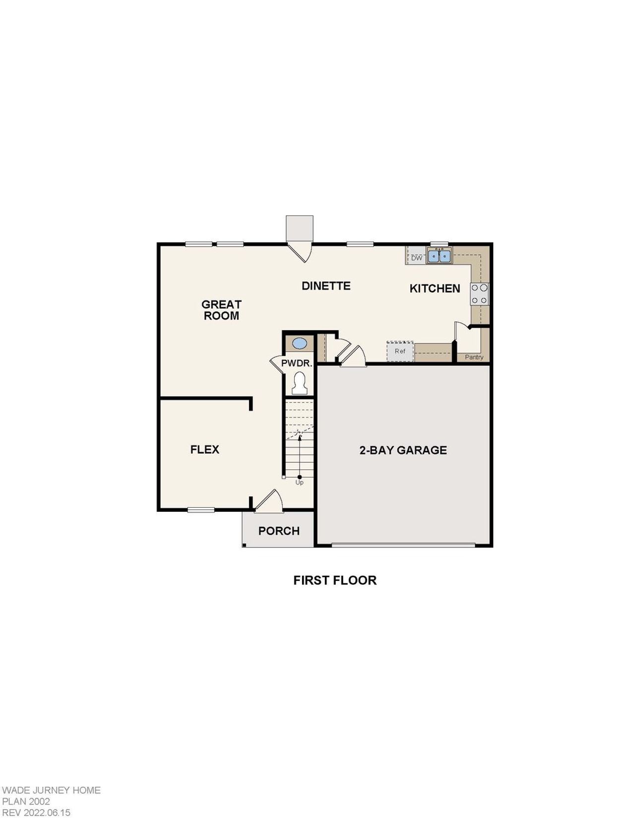 2D floor plan layout of this home in Port Charlotte Signature, Port Charlotte, FL (Image 2).