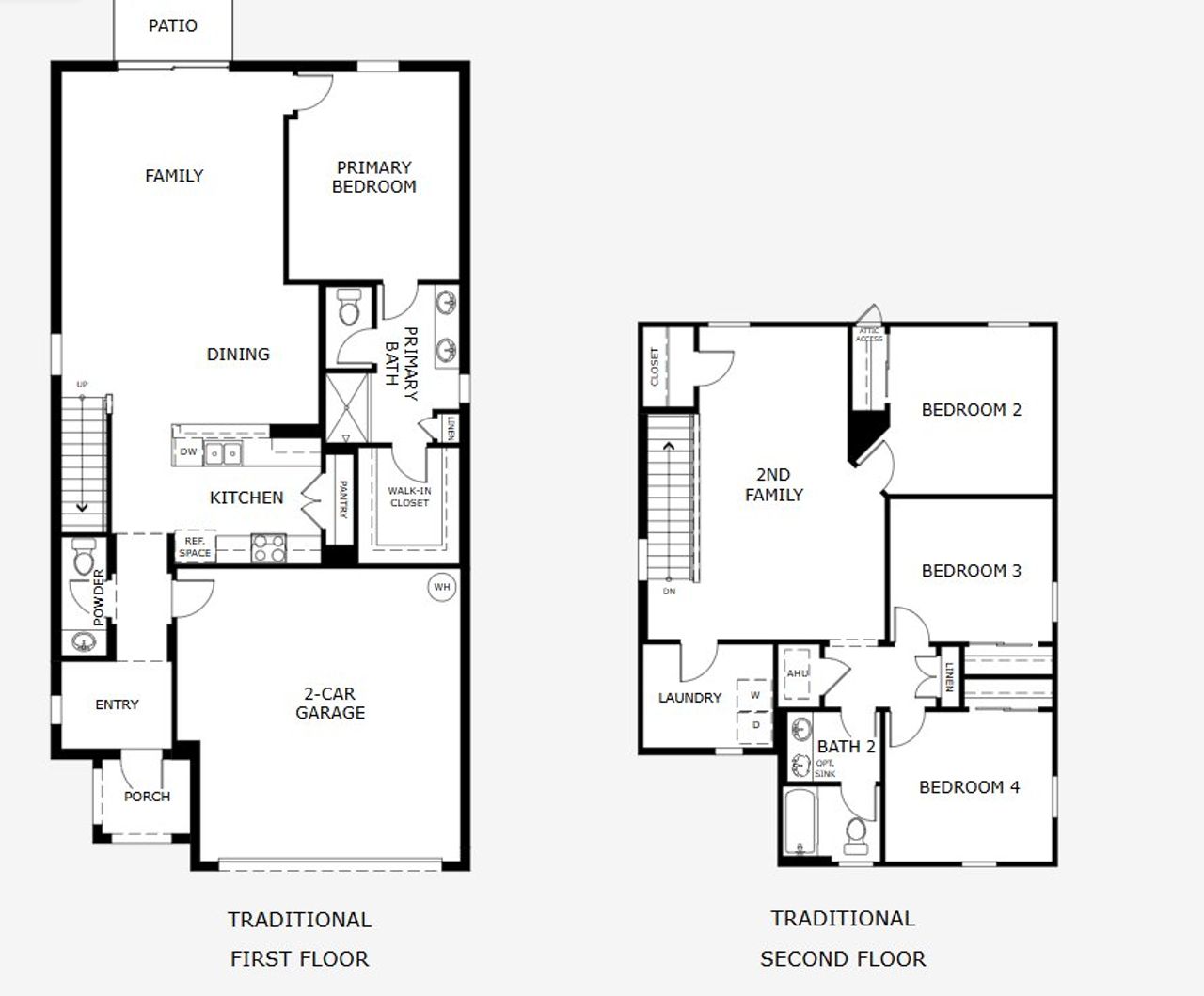 2D floor plan layout of this home in Marion Ridge, Haines City, FL (Image 2).