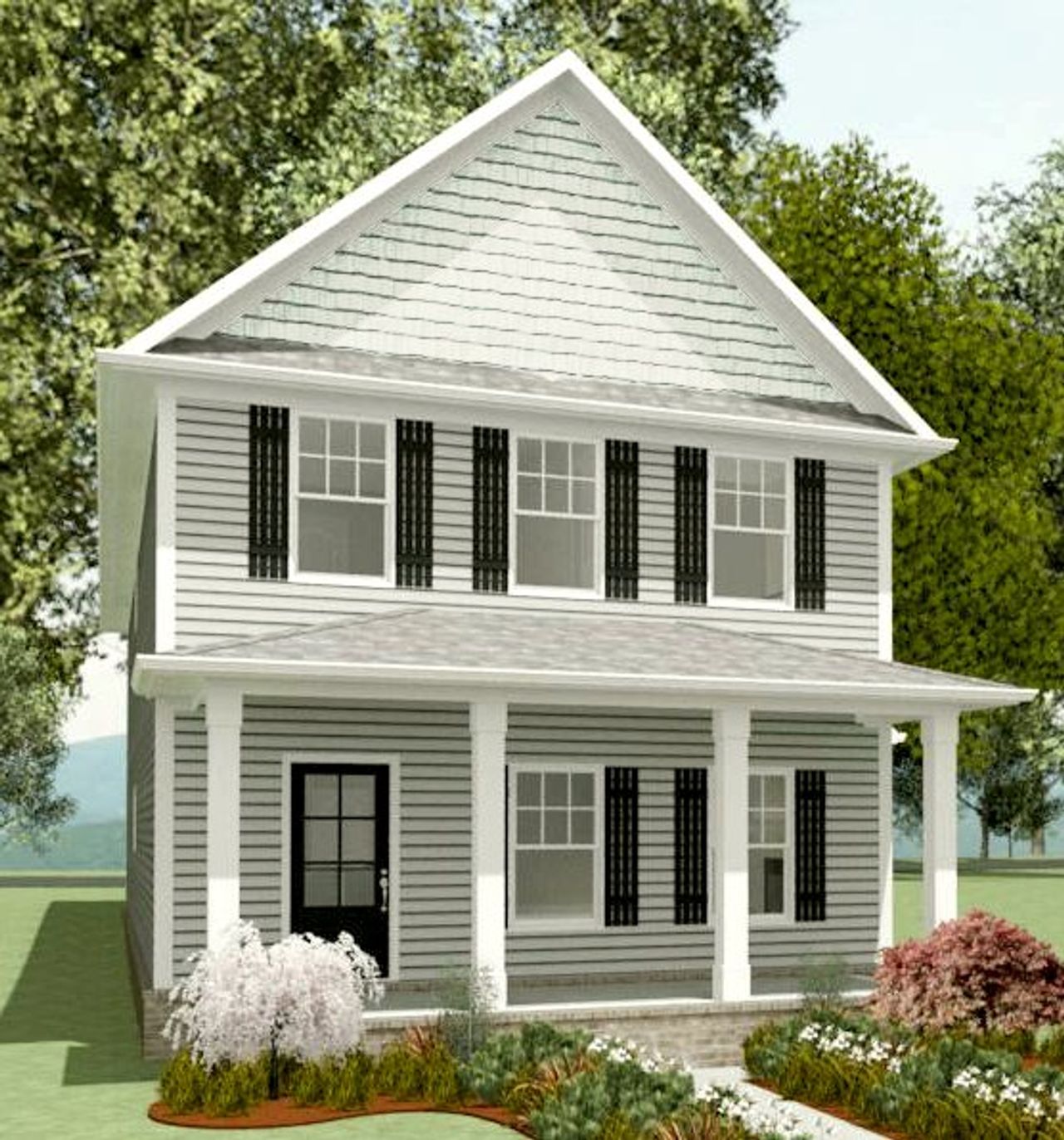 Representative exterior photo of a completed home built from the The Houghton by Smithbilt Homes in Belltown, Powell, TN (Image 2).