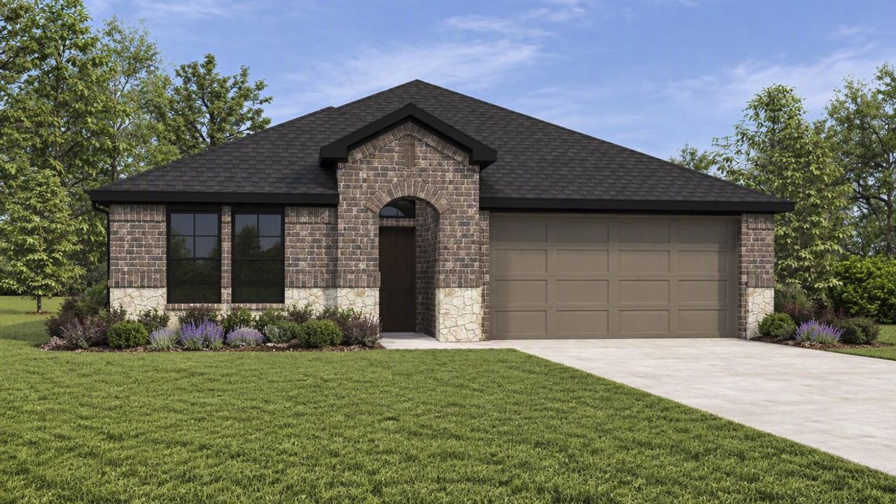 Representative exterior photo of a completed home built from the Lakeway by D.R. Horton in Cottonwood, Dorchester, TX (Image 2).