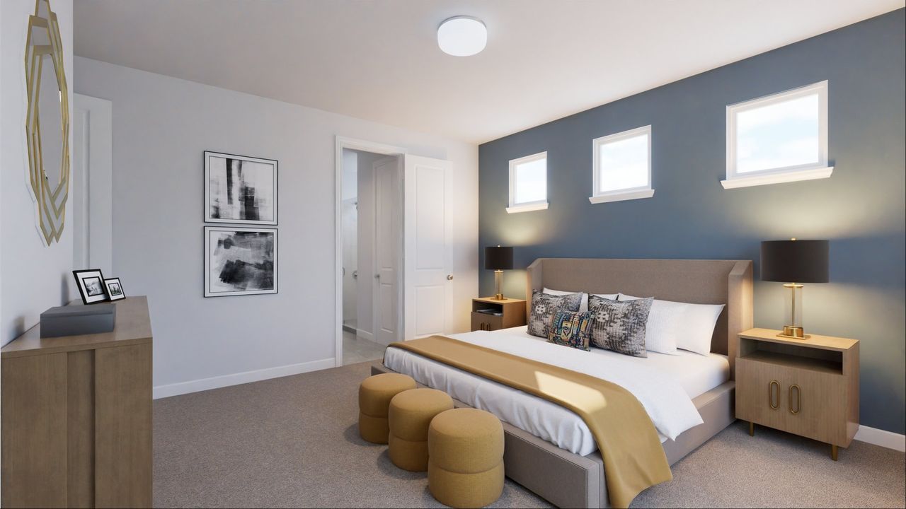 Furnished interior view inside a new home in The Duets Collection at Novel, Austin (Image 2).