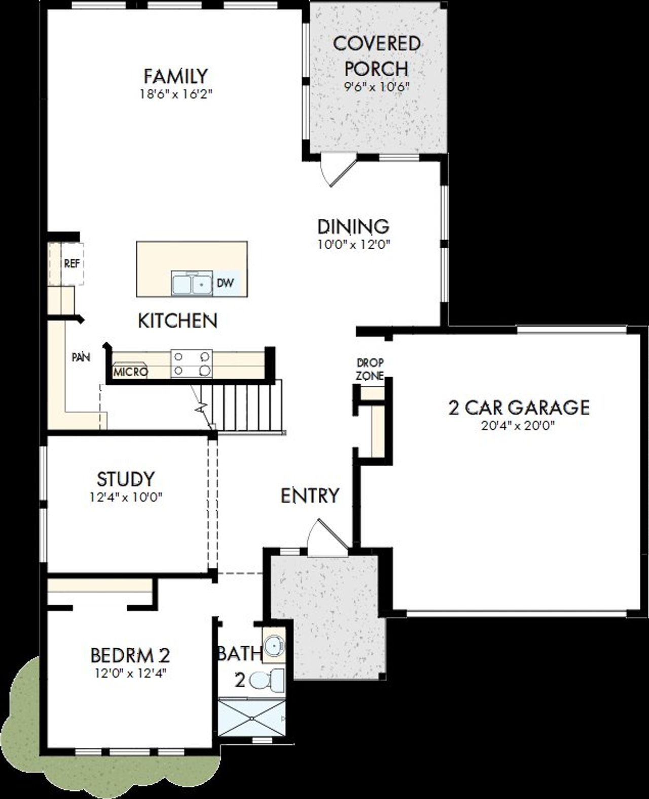2D floor plan layout of this home in Easthaven at Bridgeland Central - Vision Collection, Cypress, TX (Image 2). 2D floor plan layout of this home in Easthaven at Bridgeland Central - Vision Collection, Cypress, TX (Image 2).