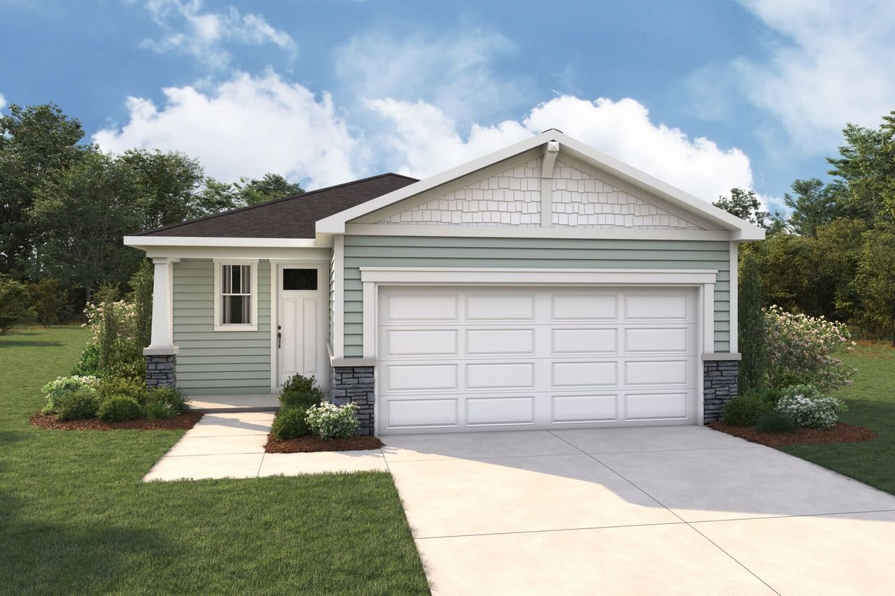 Representative exterior photo of a completed home built from the Arabelle by Mattamy Homes in Stonebarrow, Lillington, NC (Image 2).