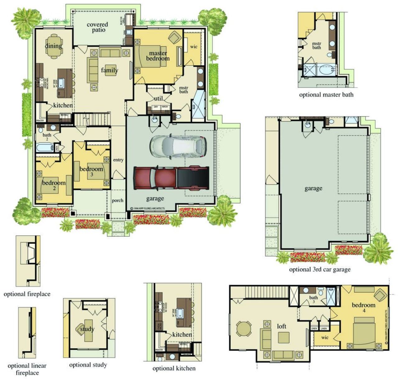2D floor plan layout for the Coolidge by Carothers Executive Homes in Eagle Heights, Salado, TX (Image 2).