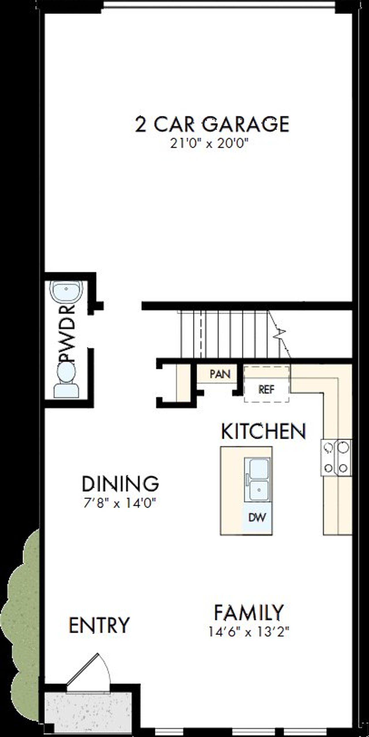 2D floor plan layout of this home in Westwood Reserve, Charlotte, NC (Image 2).