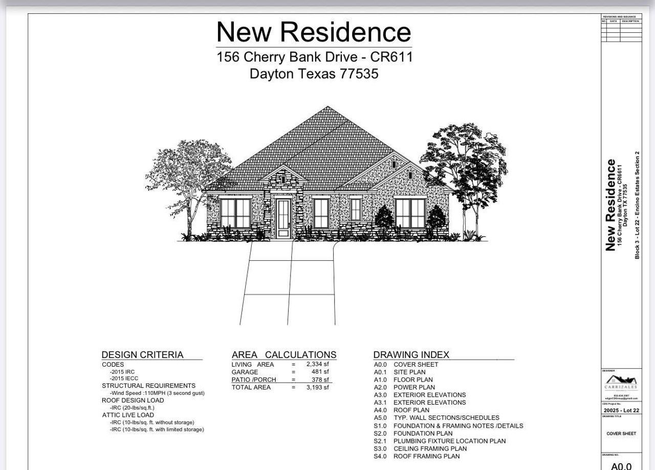 Exterior rendering of this home design in , Dayton, TX (Image 2).