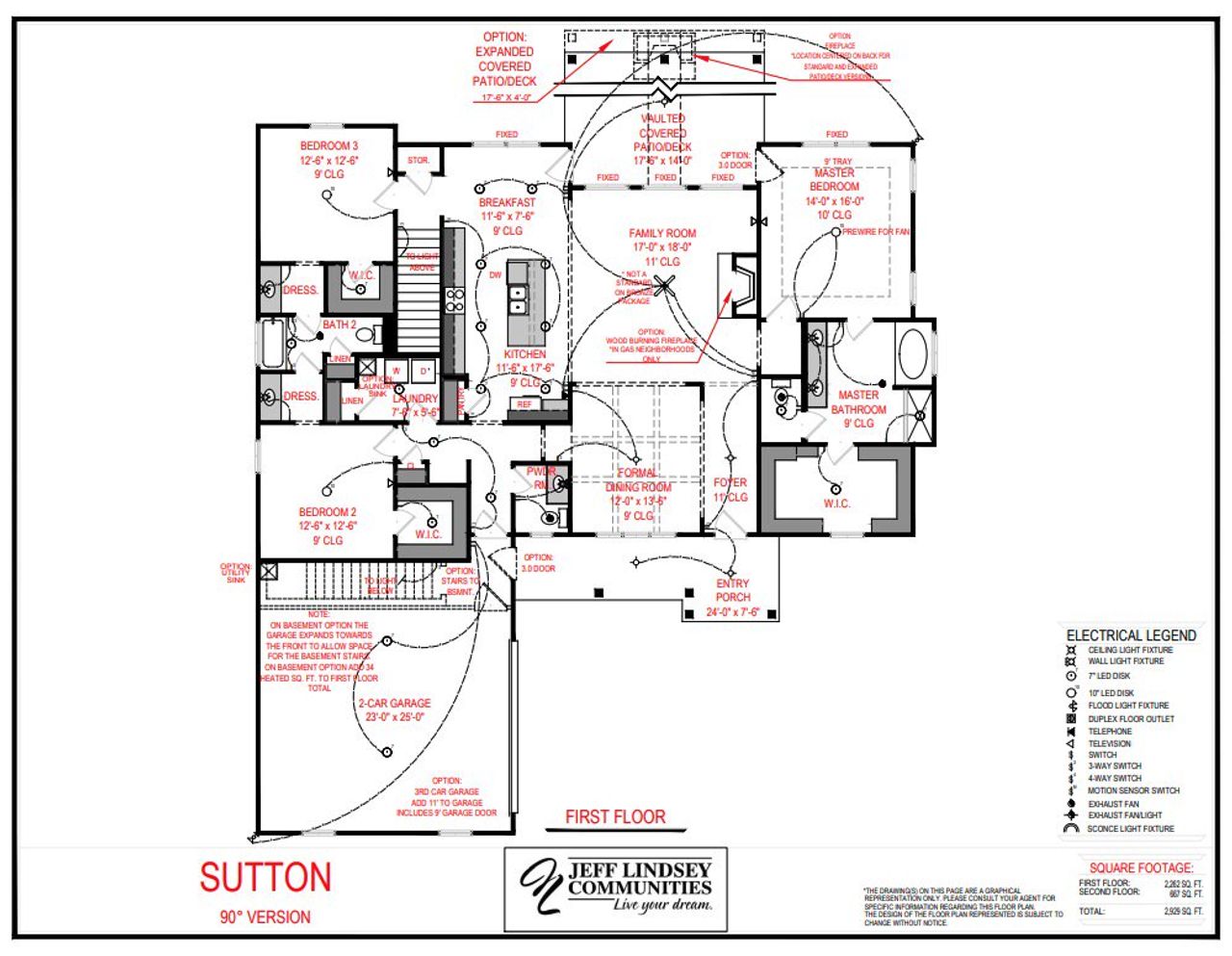2D floor plan layout for the Sutton A by Jeff Lindsey Communities in Lamar Farms, Newnan, GA (Image 2). 2D floor plan layout for the Sutton A by Jeff Lindsey Communities in Lamar Farms, Newnan, GA (Image 2).