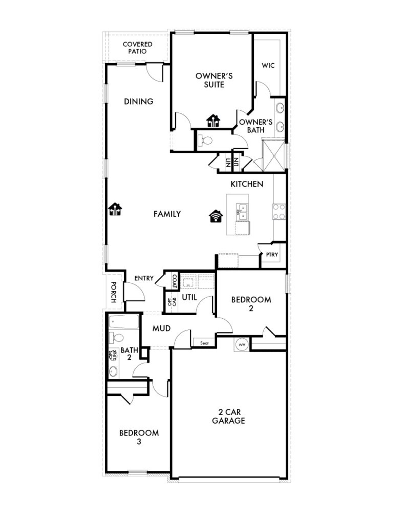2D floor plan layout of this home in Belmont, Aubrey, TX (Image 2).