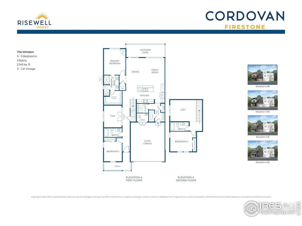 2D floor plan layout of this home in Cordovan, Longmont, CO (Image 2).