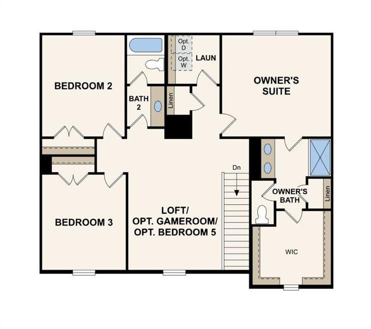 2D floor plan layout of this home in Belleview Manor, Fairburn, GA (Image 2).