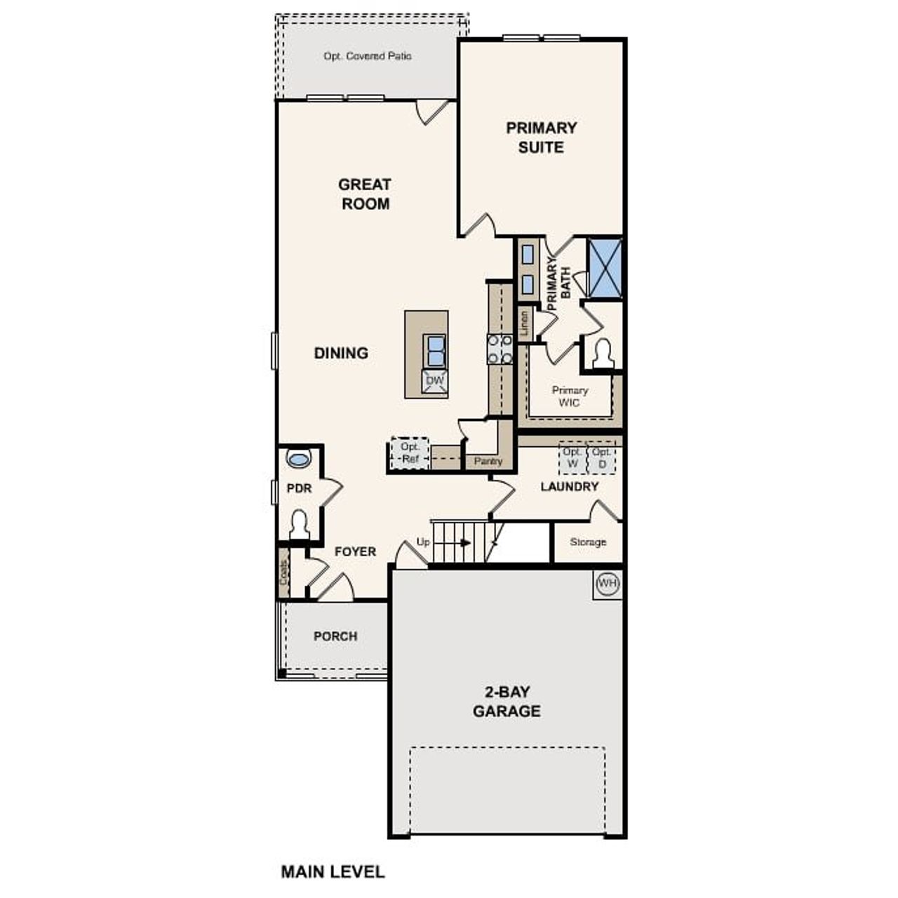 2D floor plan layout of this home in Overland Grove, Forney, TX (Image 2).